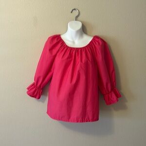 Peasant Top Pink Women's Blouse Size Small